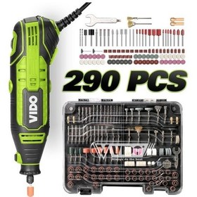 Resim Vido Wd010710185 Elektirkli 6 Kademe Mini Taşlama Seti 290 Parça 