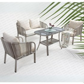 Resim Capri Swing Artemis İkili Rattan Balkon Bahçe Takımı Beyaz 