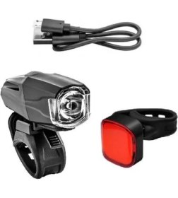 Resim Motolinas Bisiklet Pro Işık Seti Far + Stop 5W 700 Lumen+35 Kırmızı Chip 