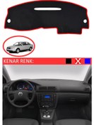 Resim Torpido Koruma Halısı Siyah Kenar Renk Kırmızı Volkswagen Passat B5 1995-2005 İle Uyumlu 