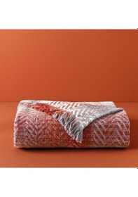 Resim Taç Butik Brüj Pamuklu Çift Kişilik Battaniye Turuncu 000000001500223749 Turuncu 