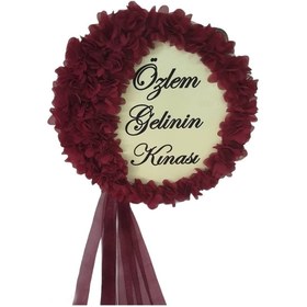 Resim Evsay Büyük Boy Isim Yazılı Tüylü Zilli Deri Tef 30 Cm 