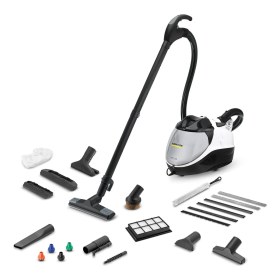 Resim Karcher 3'ü 1 Arada Buharlı Temizlik Makinesi Buhar Vakum ve Kurulama Özelliği Bir Arada Hepa Filtreli Alerjen Karşıtı Buharlı Mop Süpürge Karcher Sv 7 