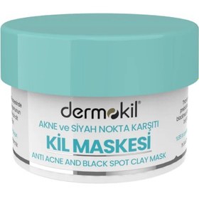 Resim DERMOKİL AKNE VE SİYAH NOKTA KARŞITI KİL MASKESİ 50 ML 