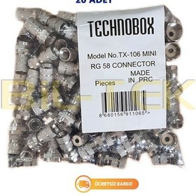 Resim Technobox Rg 58 F Konnektör - 20 Adet 