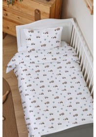 Resim Organik Lastiksiz Çarşaflı Bebek Nevresim Takımı 100x150 - Küçük Mühendis Rüyası 