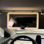 Resim 1 Adet Dokunmatik Ekranlı LED Makyaj Aynası, 3 Işık Modu, Otomatik Karartma, Ayarlanabilir Parlaklık, USB ile Güç Alımı, Arabalar, SUV'lar ve Kamyonetlerle Uyumlu - Cam Yüzey, İç Mekanda Net Yanılmazlık İçin Gece/Gündüz Sürüş Aynası 