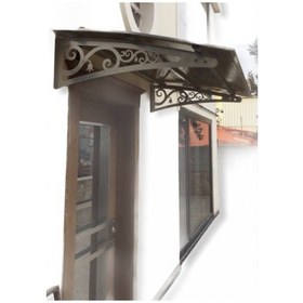 Resim Metal Taşıyıcılı Kapı Üstü Pratik Sundurma 160x80 Cm Md2 