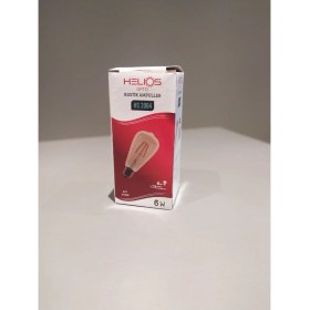 Resim Helios 6W E27 2700K Sarı Işık Rustik Armut Ampul 