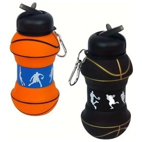 Resim Uslucan Alışveriş Basketbol Topu Tasarımlı Akordiyon Su Şişesi 