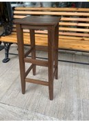 Resim Ahşap 70 Cm. Bar Taburesi Koyu Ceviz Renk Bar Tabure 