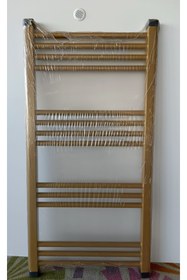 Resim Eurasia Havlupan Towel Radiator 500x1000 14 Borulu Gold 2 Adet Vanası Gold 