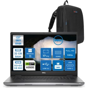 Resim Dell Precision M7780 Intel I9-13950HX 32GB Ddr5 512GB+512GB SSD 12GB/RTXA3500 17.3" Fhd 500NITS Windows 11 Pro Taşınabilir Bilgisayar XCTOP7780EMEA350002+ZETTAÇANTA 