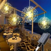 Resim 4 adet Asılı Güneş Enerjili Açık Hava Havai Fişek Işıkları, Akıllı LED Bakır Tel Havai Fişek Işık Dizisi, 240 LED Parlayan Yıldız Patlaması Küre Işıklar, Sıcak Beyaz / Çok Renkli, 8 Mod ayarlanabilir flaş, akıllı ışık kaynağı algılama, Veranda, Şemsiye, Çatı, Bahçe, Ağaç, Çadır, Noel Süslemeleri için 