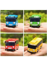 Resim Tayo Otobüs Oyuncak Çek Bırak Oyuncak Otobüs 4lü Sevimli Otobüs T 