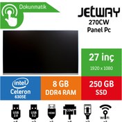 Resim Jetway 270cw Intel Celeron 6305e 8gb 256gb Ssd Freedos 27" Endüstriyel Panel Pc 