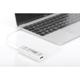 Resim Genel Markalar Usb 2.0 Tip C 3 Port Hub, Kart Okuyucu, 3 X Usb 2.0. 1 X Sd, 1 X Microsd Kart Yuvası, Alümin 