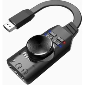 Resim Plus Px-Gs3 Plextone Gs3 Mark Iı Sanal Gaming 7.1 Kanal USB Ses Kartı, Gaming Ses Kartı Pubg ve Lol Ses Efektleri Dahil, Mikrofon ve 3.5mm Çift Kulaklık Ses Jakı Ses Kartı Dönüştürücü 