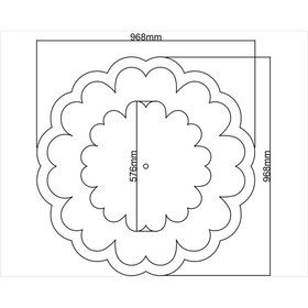 Resim MOTİFPİYER Motifpiyer Lamba Tavan Göbeği Dc-52-2c 96cm Çap 