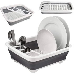 Resim Storemax Katlanabilir Bulaşık Kurutmalık ve Tabaklık, Akordiyon Tasarım 