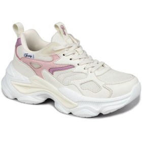 Resim Jump 29891 Phlon Hafif Taban Bağcıklı Kadın Sneaker Günlük Spor Ayakkabı Bej 
