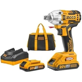 Resim Ingco Cıwlı2001 20v Li-ion 2.0Ah Çift Akülü Kömürsüz Darbeli Somun Sıkma 