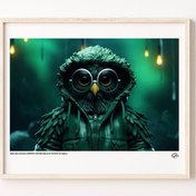 Resim Fütüristik Baykuş, Poster 