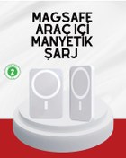 Resim Şık Tasarımlı Magsafe Araç Telefon Tutucu Type-c Girişli Belirtilmemiş 