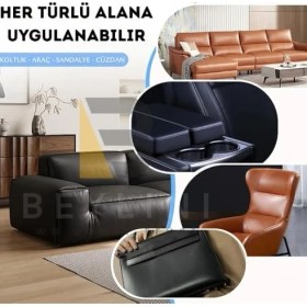 Resim Güzel Hediyem Deri Tamir Kiti Kendinden Yapışkanlı Dayanıklı Uzun Ömürlü Su Geçirmez Onarım Kiti (Siyah, 50X120) 