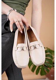 Resim Nesilshoes Nesil Shoes Neyna Rk45 Bej Günlük Kadın Babet 