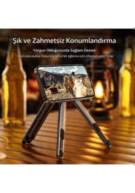 Resim Alüminyum Katlanabilir Laptop Standı Ayarlanabilir Notebook Tablet Yükseltici 10-17.3 Inç Uyumlu Gri - Gri 