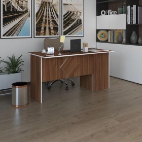 Resim Kenzlife ofis masası yoko ono cvz sol 75*110*80 kilitli kapaklı dolap eşkenar bilgisayar çalışma masası 