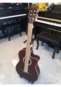 Resim Ravenni Rcg-120 4/4 Klasik Gitar Tam Boy Kesik Kasa Kılıf+penaseti+kapo Hediyeli Kahverengi 