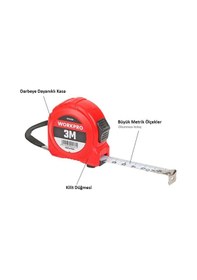Resim Workpro Wp261002 3mx16mm Beyaz Çelik Şerit Metre Standart 