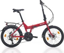 Resim Adhoc 21 MD Fren 21 Vites 20 Jant Katlanır Bisiklet 4U Kırmızı Beyaz 38 Kadro 