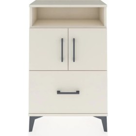 Resim Arges Komodin 2 Raflı Tek Çekmeceli 2 Kapaklı 60X30X96 Aytaşı-Aytaşı 