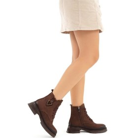 Resim Tamer Tanca Kadın Hakiki Deri Kahverengi Nubuk Casual Bot 599 23035 Bn Bot Sk22/23 Kahve Nbk Kahverengi 