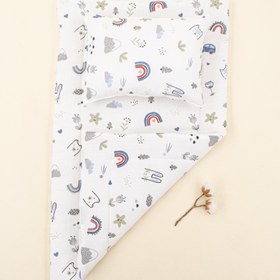 Resim Alt Açma Matı ve Yastık - Mavi Kedi 