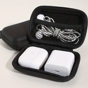 Resim 1 adet Taşınabilir Elektronik Organizer Çantası - Kulaklık, Şarj Kablo, USB Şarj Cihazı için Sert Kabuk Seyahat Çantası - Earbuds, Veri Kablo, Cep Telefon Aksesuarları için Plastik Mini Depolama Pocu 