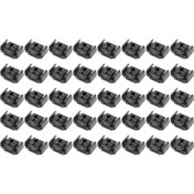 Resim 40 Adet Fren Borusu Tutma Klipsi Tutucu Braketi 811611797 Çift Boru Taban Klipsi 4,75 Mm Siyah 