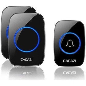 Resim Cacazi 2 Alıcılı 1 Buton Kablosuz Kumandalı Kapı Zili 