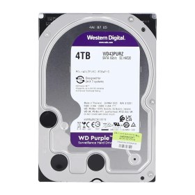 Resim Wd Purple, WD43PURZ, 3.5&amp;quot;, 4tb, 256MB, 5400 Rpm, 7/24 Güvenlik, HDD (Türkiye Distribütö 