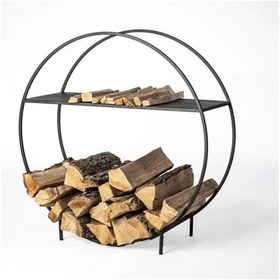 Resim Metal Şömine Odunluk Dekoratif Odunluk 