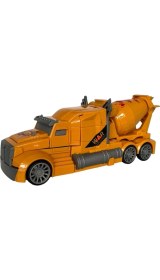 Resim Robota Dönüşen Sesli Işıklı Çarpıp Dönen Oyuncak Beton Mikseri 21CM 