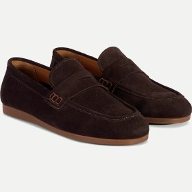 Resim Desa Erkek Kahve Klasik Süet Deri Loafer 