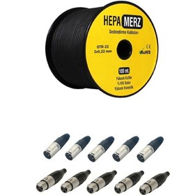 Resim Hepa Merz Connection Paket-7 Mikrofon Kablosu Xlr Konnektör Paket 