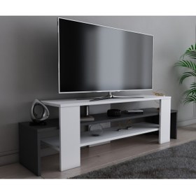 Resim EVDEKİMODA Lenora Tv Sehpası (beyaz-antrasit) 