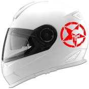 Resim Yıldız Punisher Motor Kask Araba Oto Sticker 