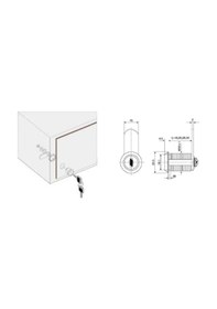 Resim Canex Mandallı Çekmece Kilidi 16 Mm 01.103.016 