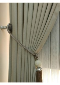 Resim Evdepo Home Keten Krem Fon Perde Tek Kanat Krem 